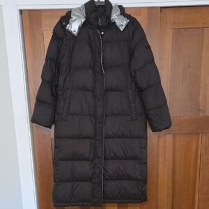 Long Black Quilted Puffer Coat